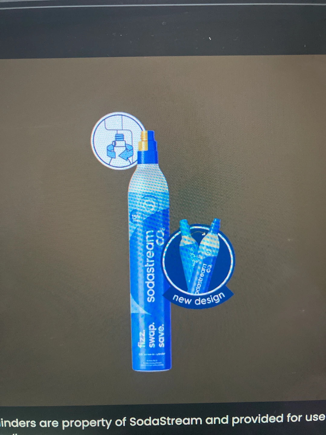 SodaStream CO2 Carbonating Cylinder, 60-L, Exchange ...