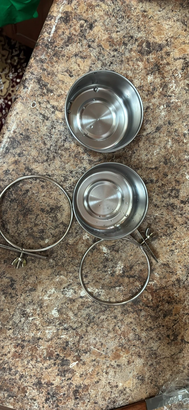 Set of 2 Stainless Steel Cage Bowls