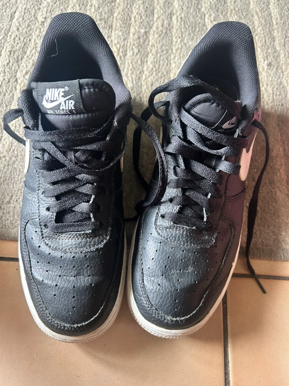 Nike Air Force 1 Black and White Sneakers - photo 2