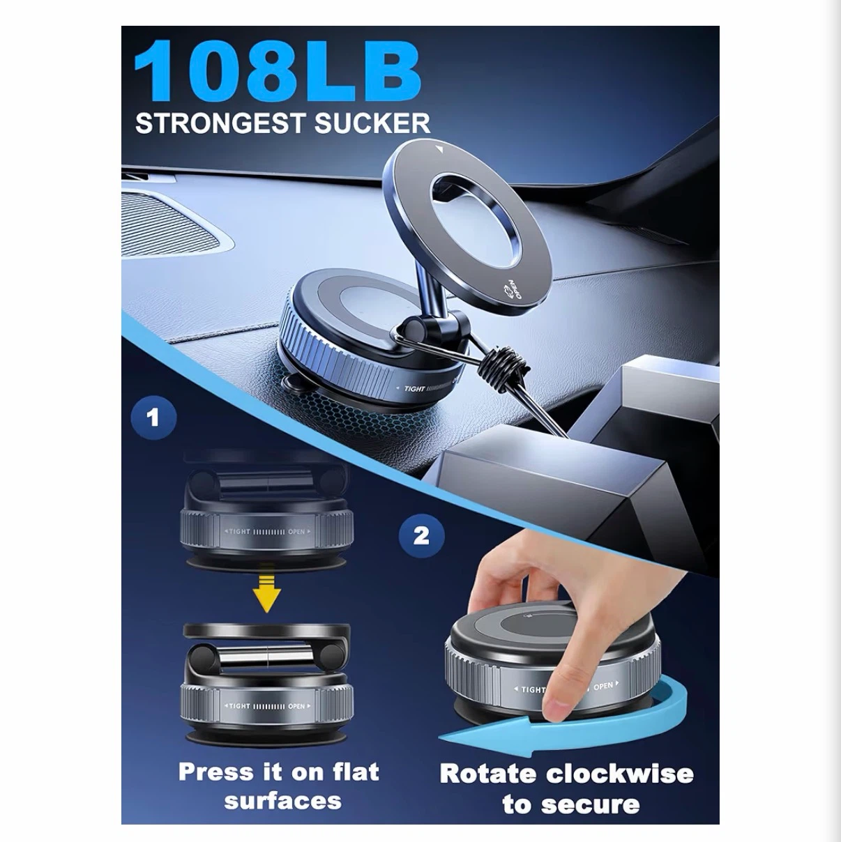 snanlen Upgraded 360 Nano Gel Vacuum Magnetic Phone Holder - photo 4