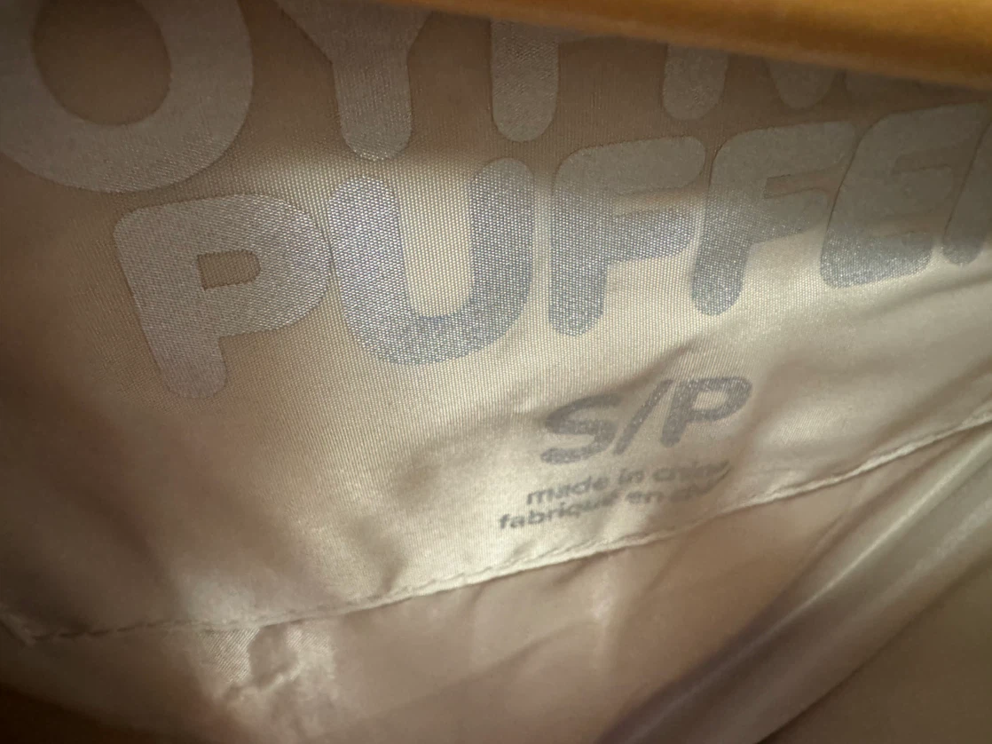 Aerie Puffer Jacket Beige