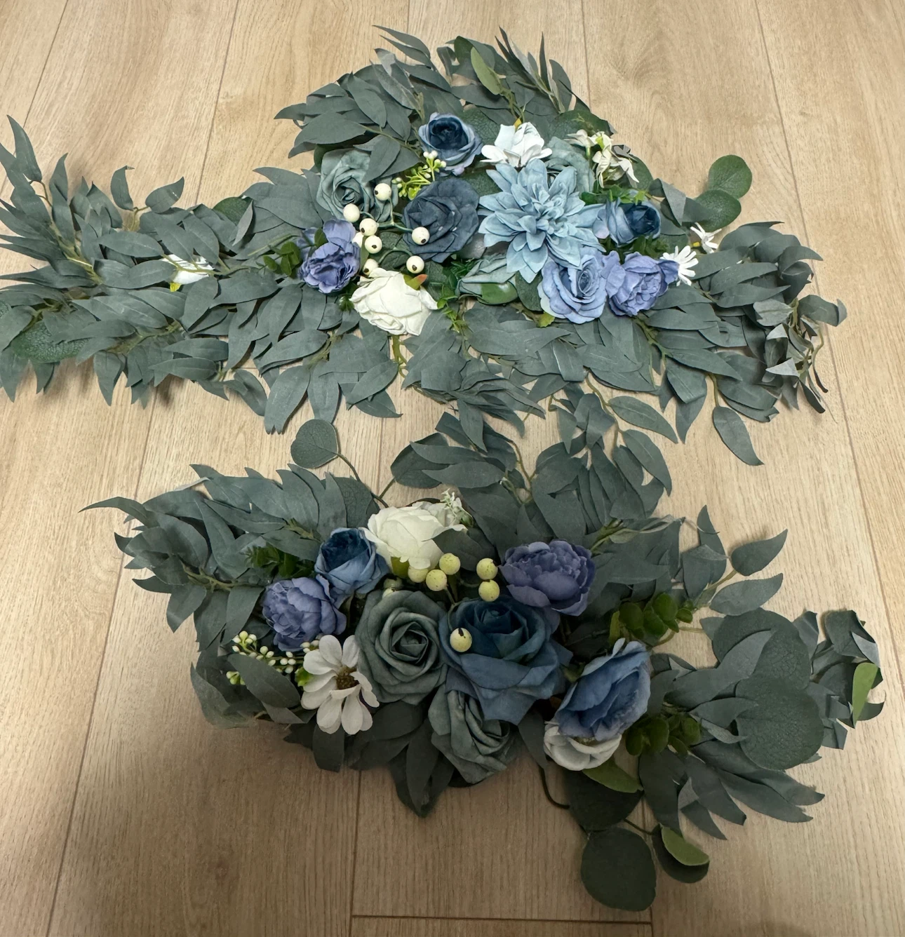 Set of 2 Artificial Floral Swags for Decoration - photo 2