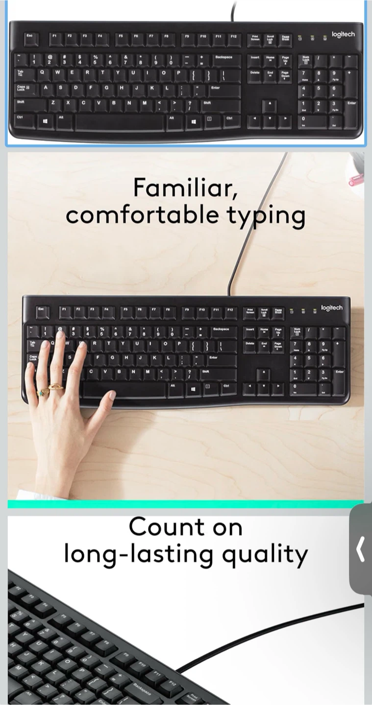 Logitech K120 Corded Keyboard - photo 4