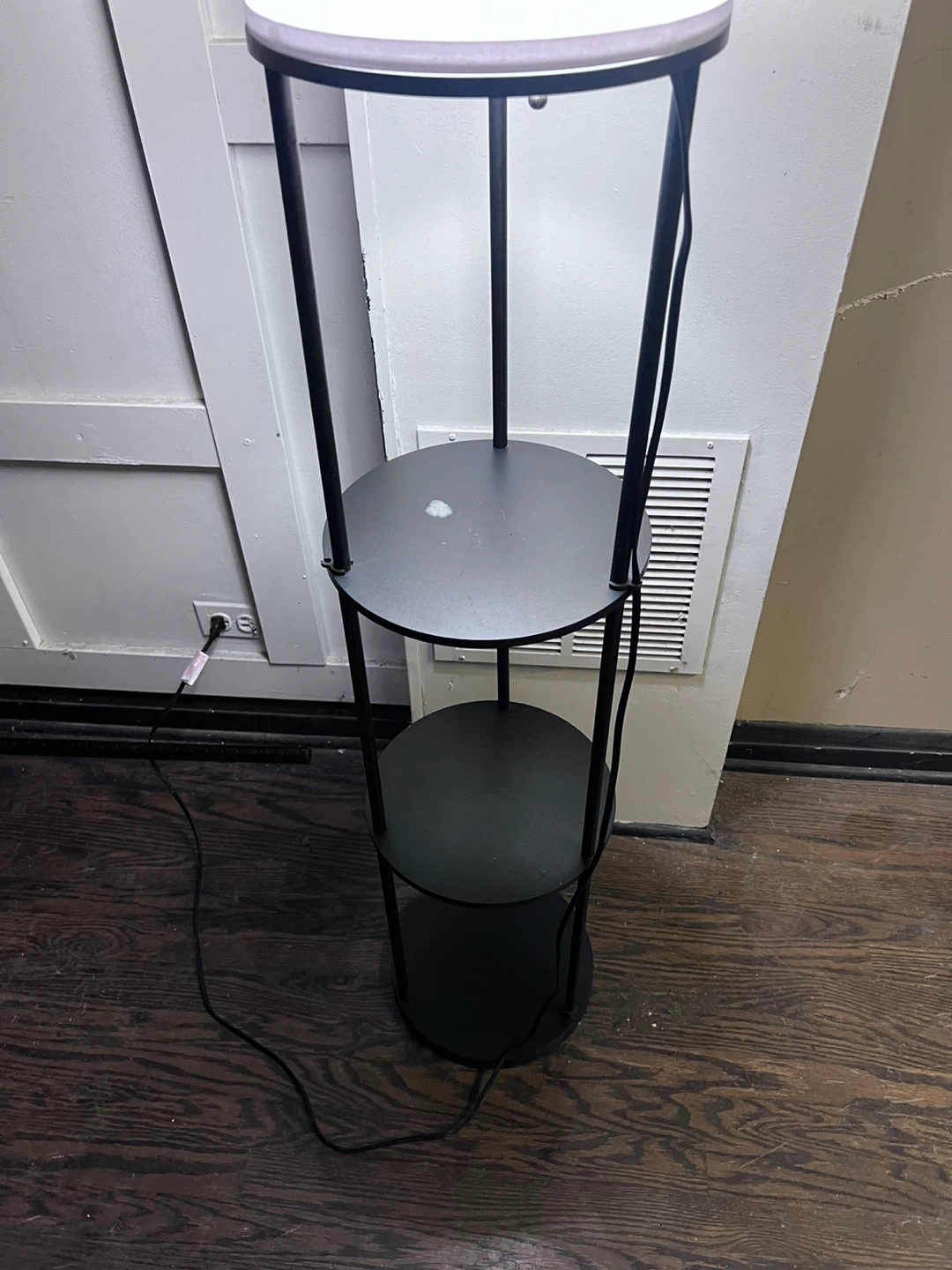 Black Floor Lamp with Shelves - photo 2
