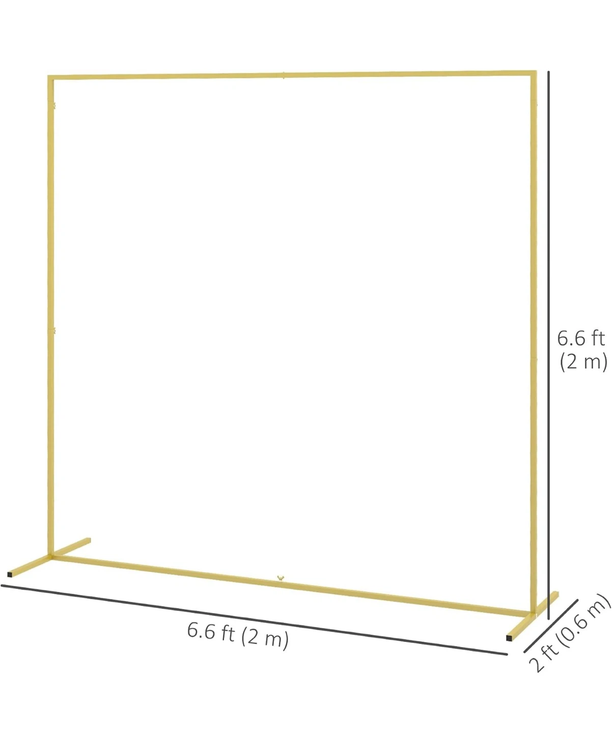 Gold Metal Square Wedding Arch Backdrop Stand - photo 2