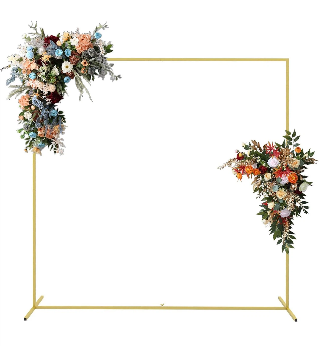 Gold Metal Square Wedding Arch Backdrop Stand - photo 3