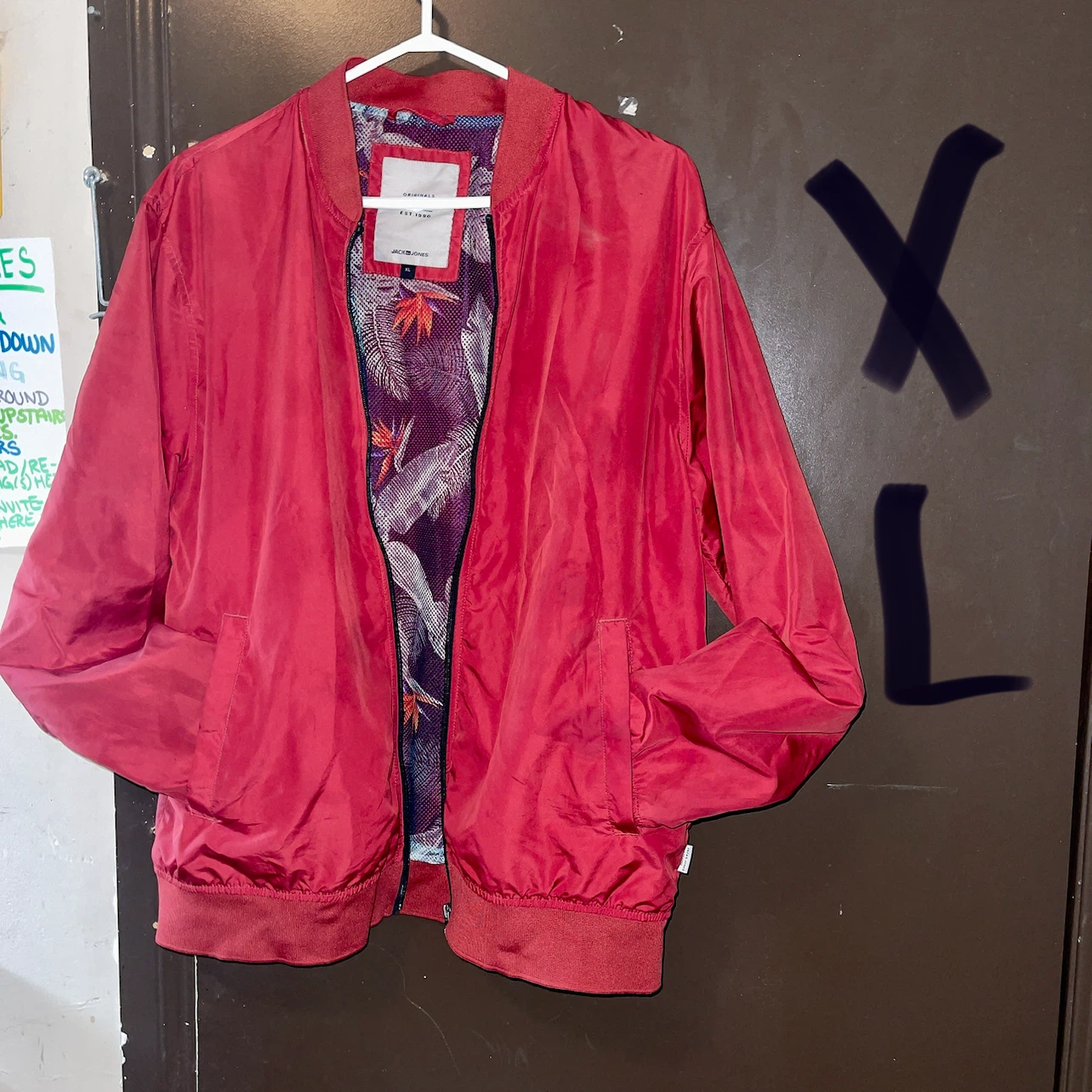 Jack & Jones Red Bomber Jacket