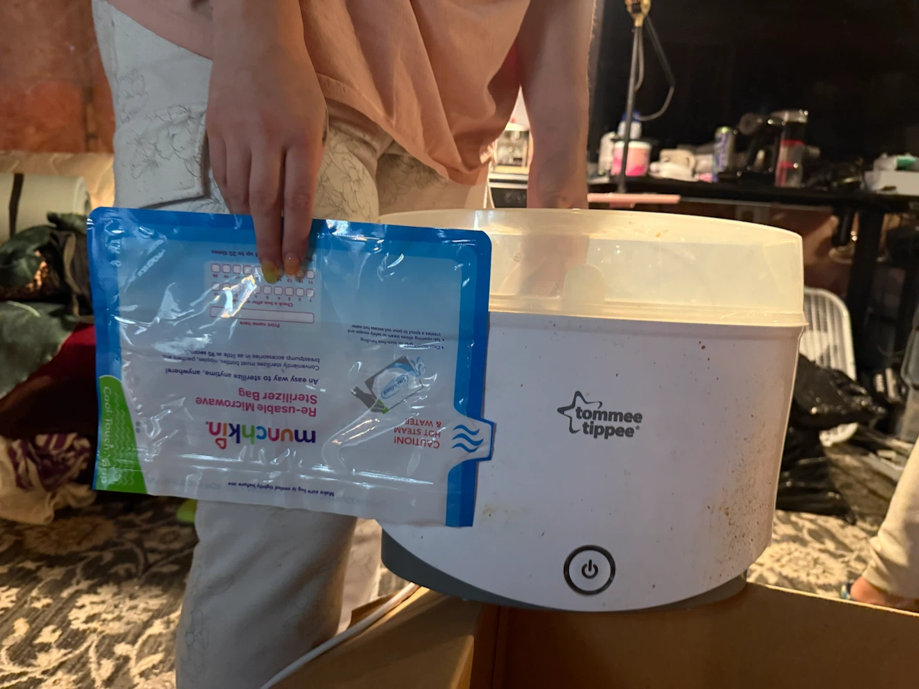 Sterilizing unit and bags and miscellaneous bottle supplies