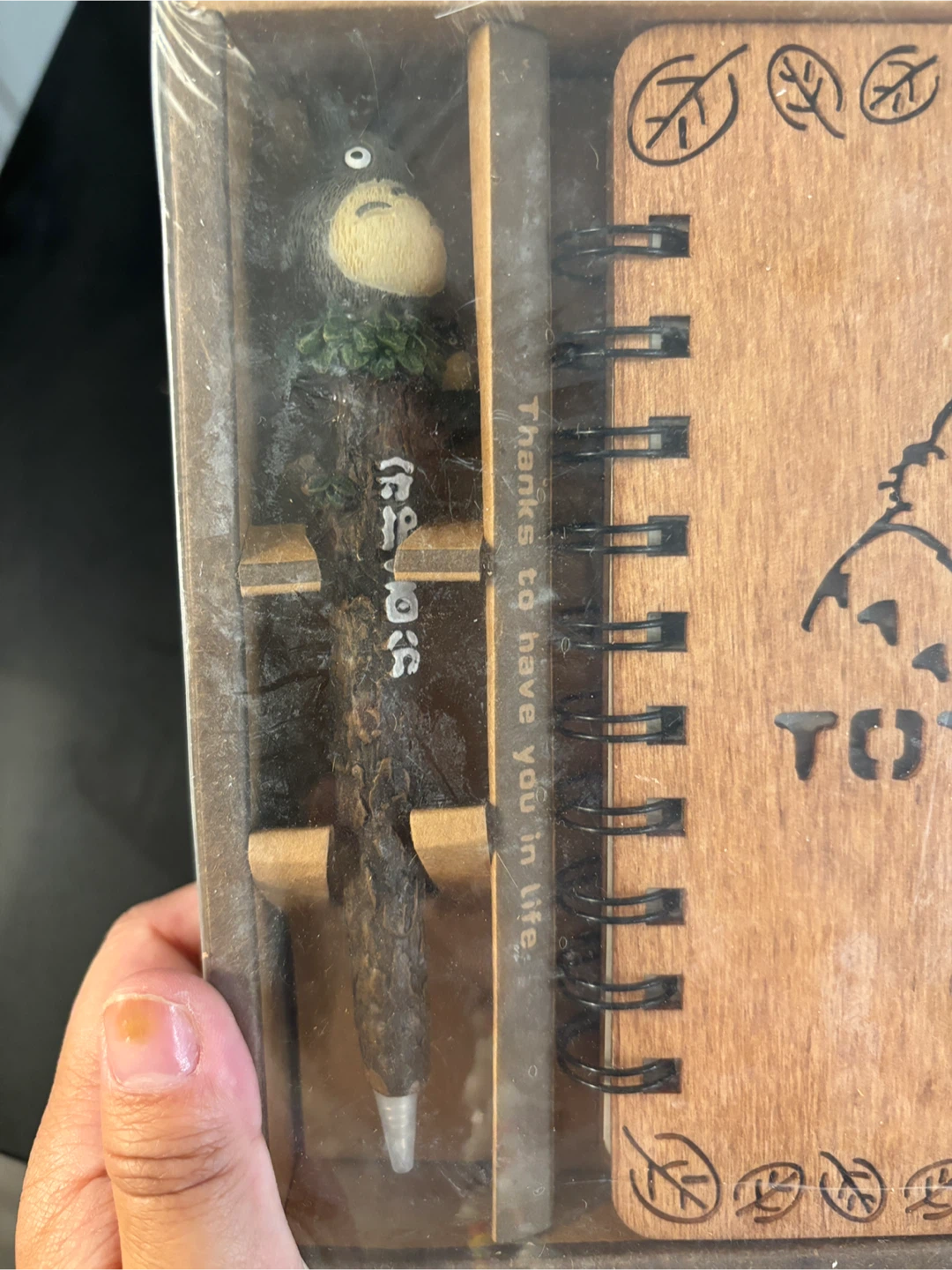 Totoro Wooden Notebook and Pen Gift Set - photo 2