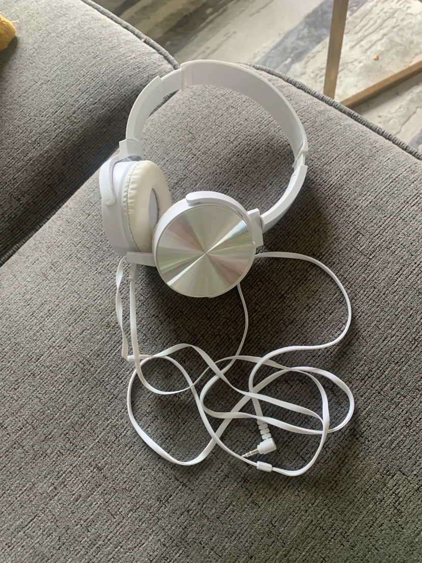 White Wired Over-Ear Headphones