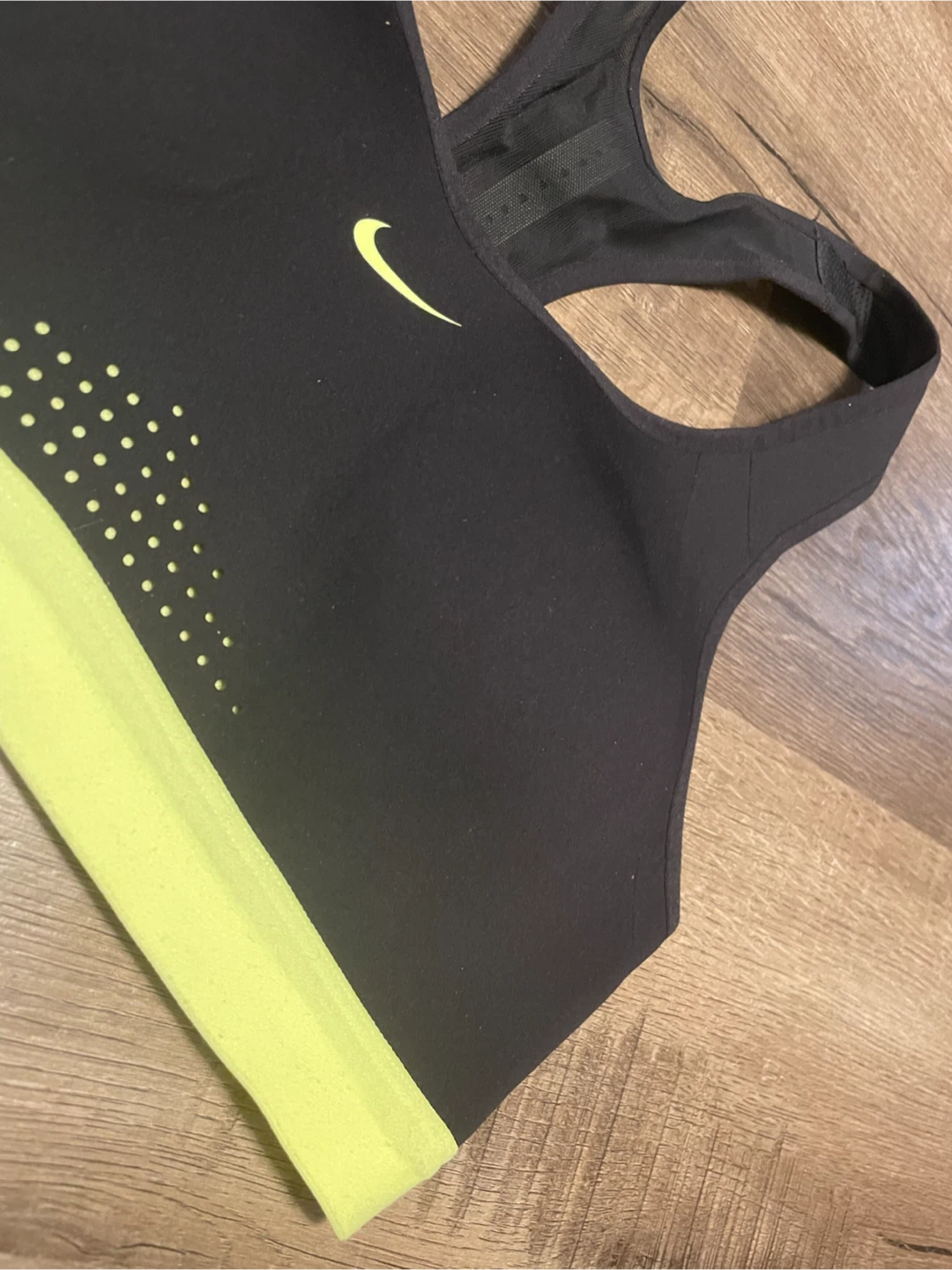 Nike Sports Bra - Small - Black and Lime Green - Like New - photo 2