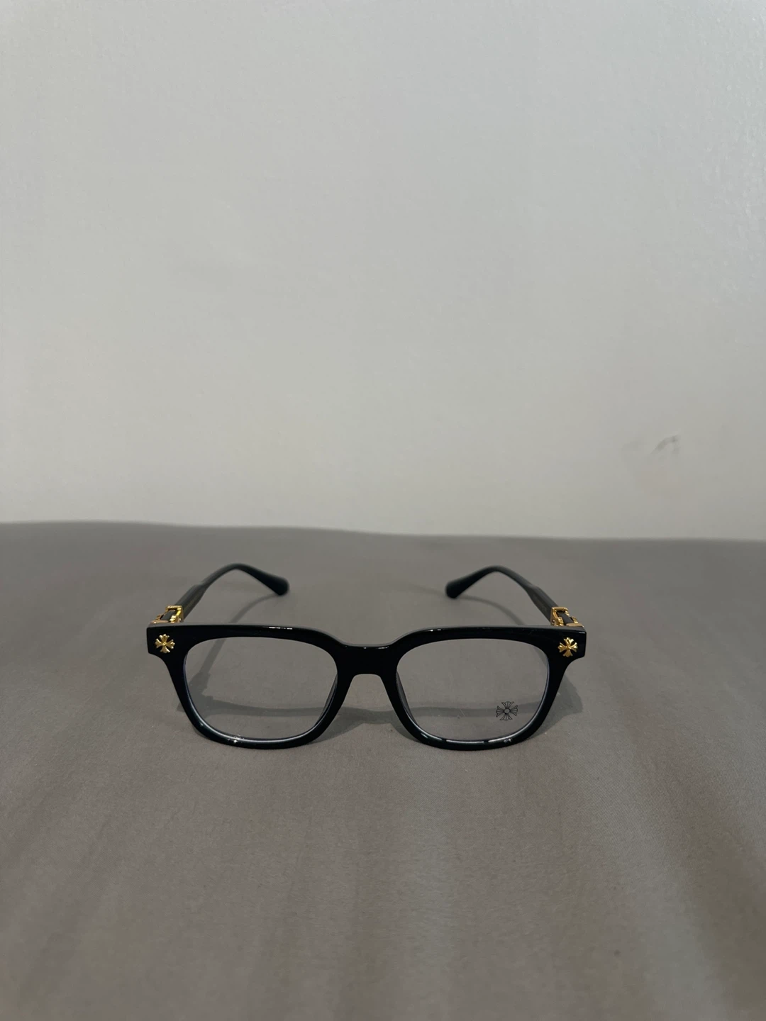 Chrome Hearts Black and Gold Glasses