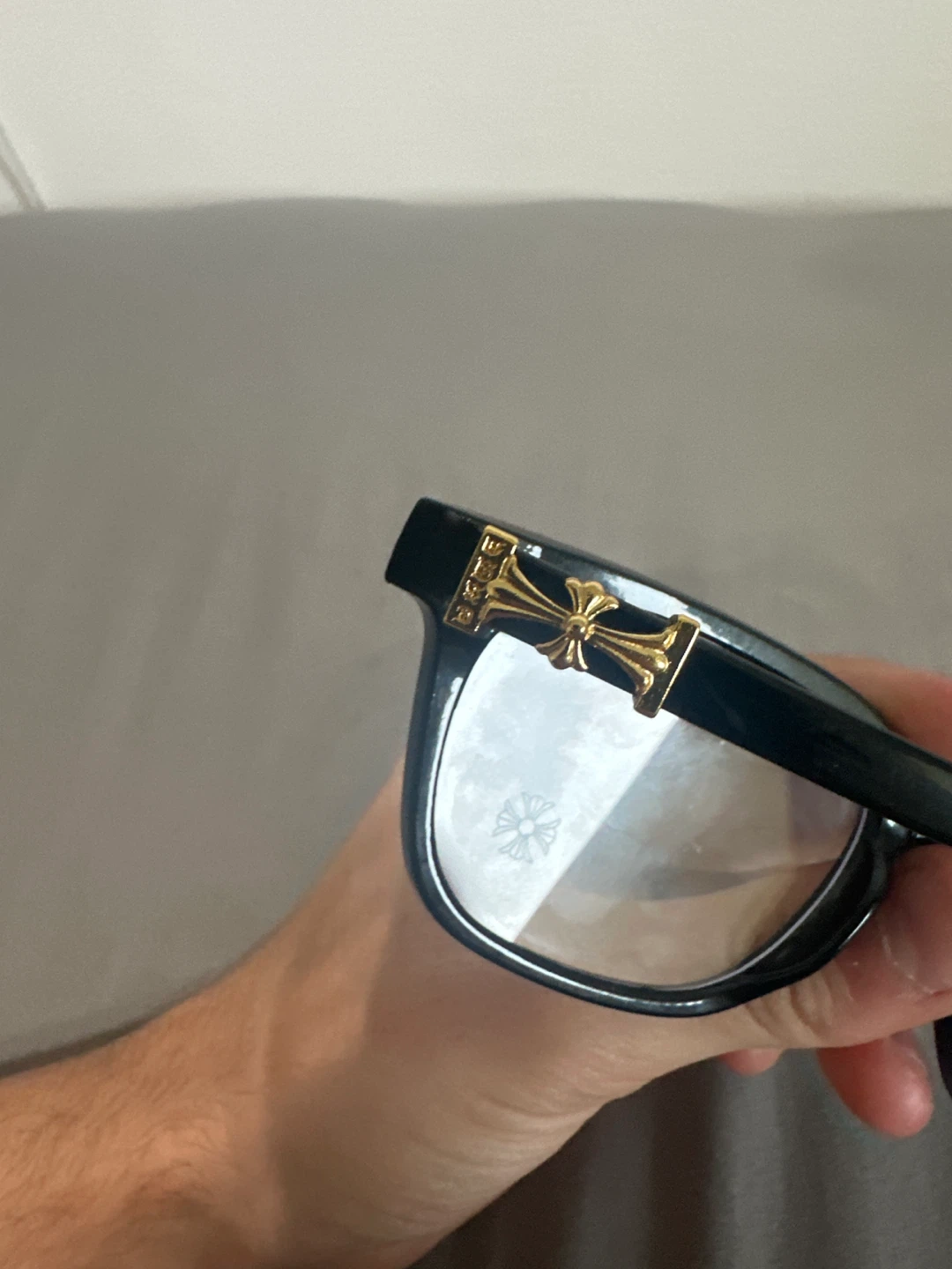 Chrome Hearts Black and Gold Glasses - photo 2