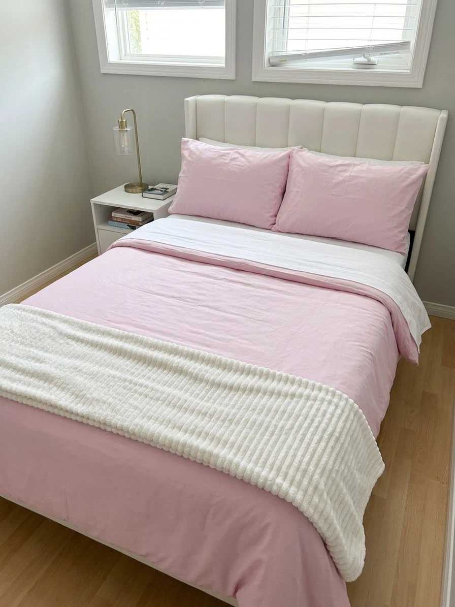 Twin White bed   With mattress
