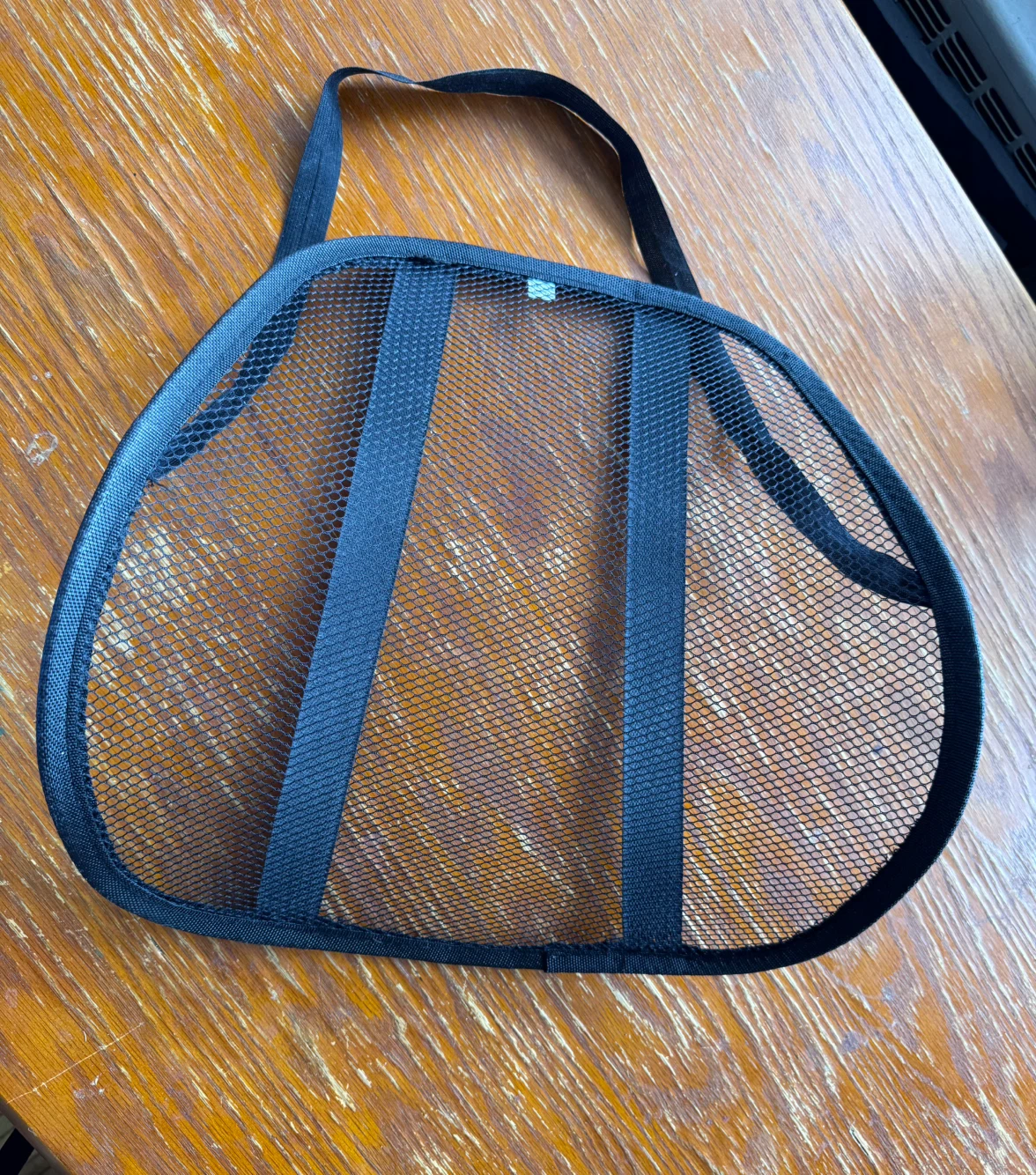 Black mesh lumbar back support