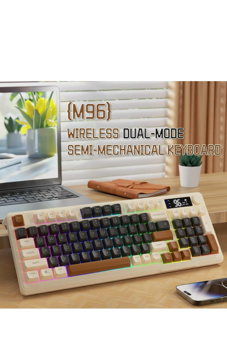 M96 Wireless Mechanical Keyboard - Coffee - photo 3