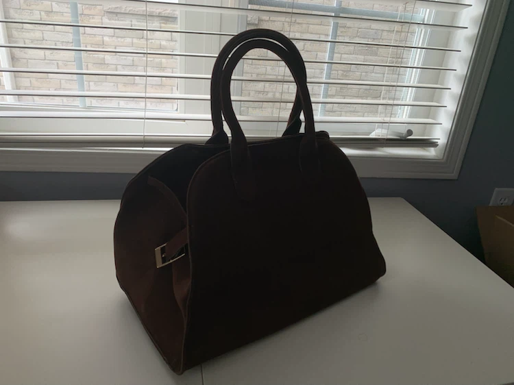 Brown Suede Handbag