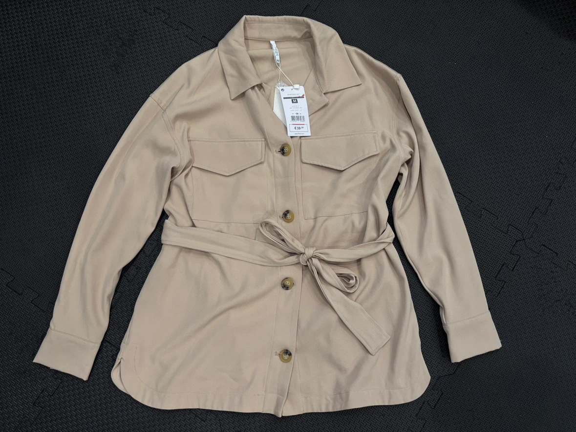 Tiffosi Beige Belted Shacket