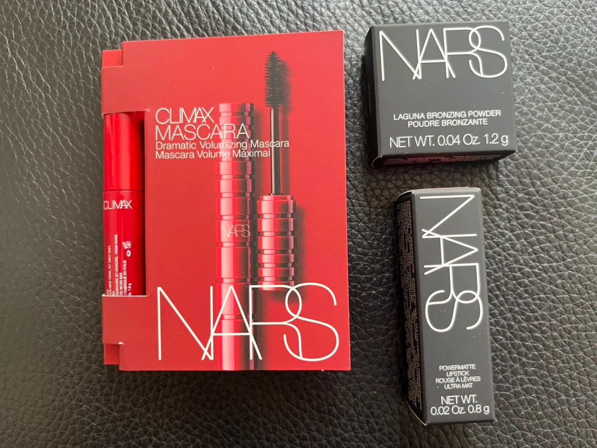 NARS Makeup Trio: Mascara, Bronzer, and Lipstick