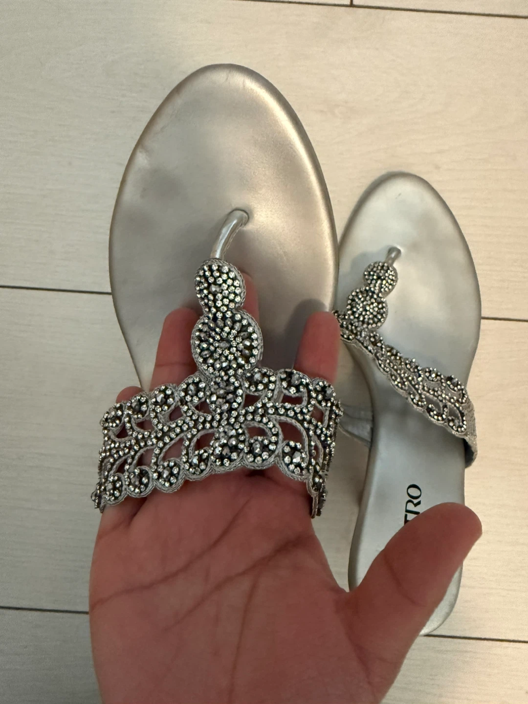 Silver Beaded Sandals - photo 2