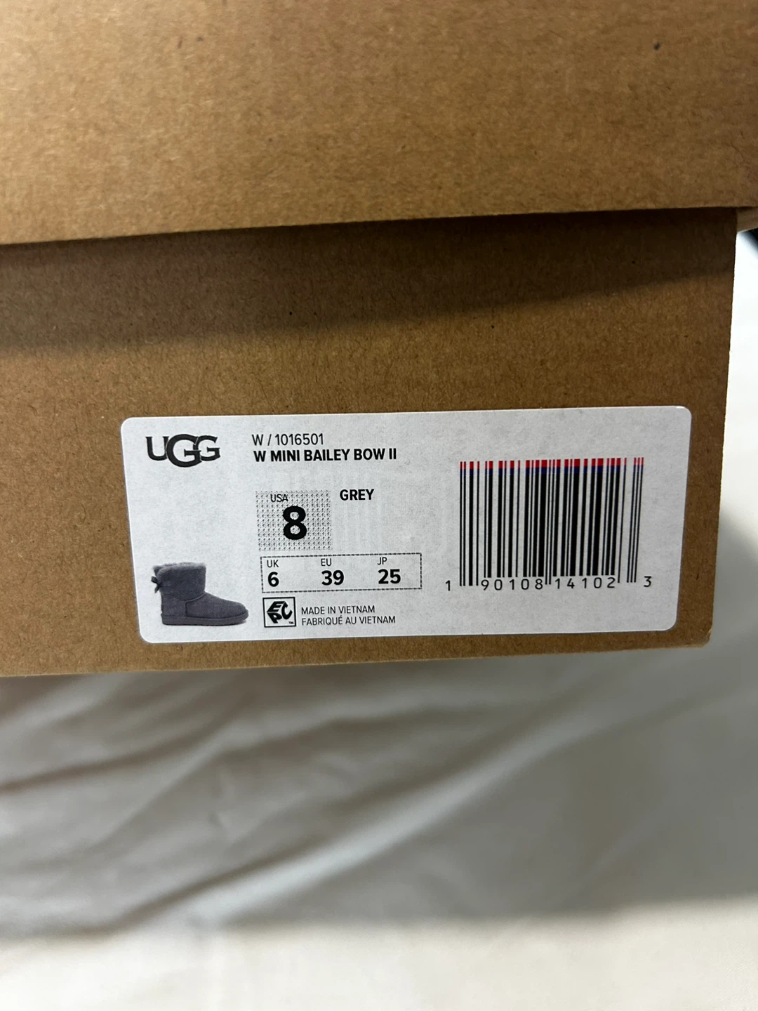 UGG Mini Bailey Bow II Boots - Grey, Size 8 - photo 3