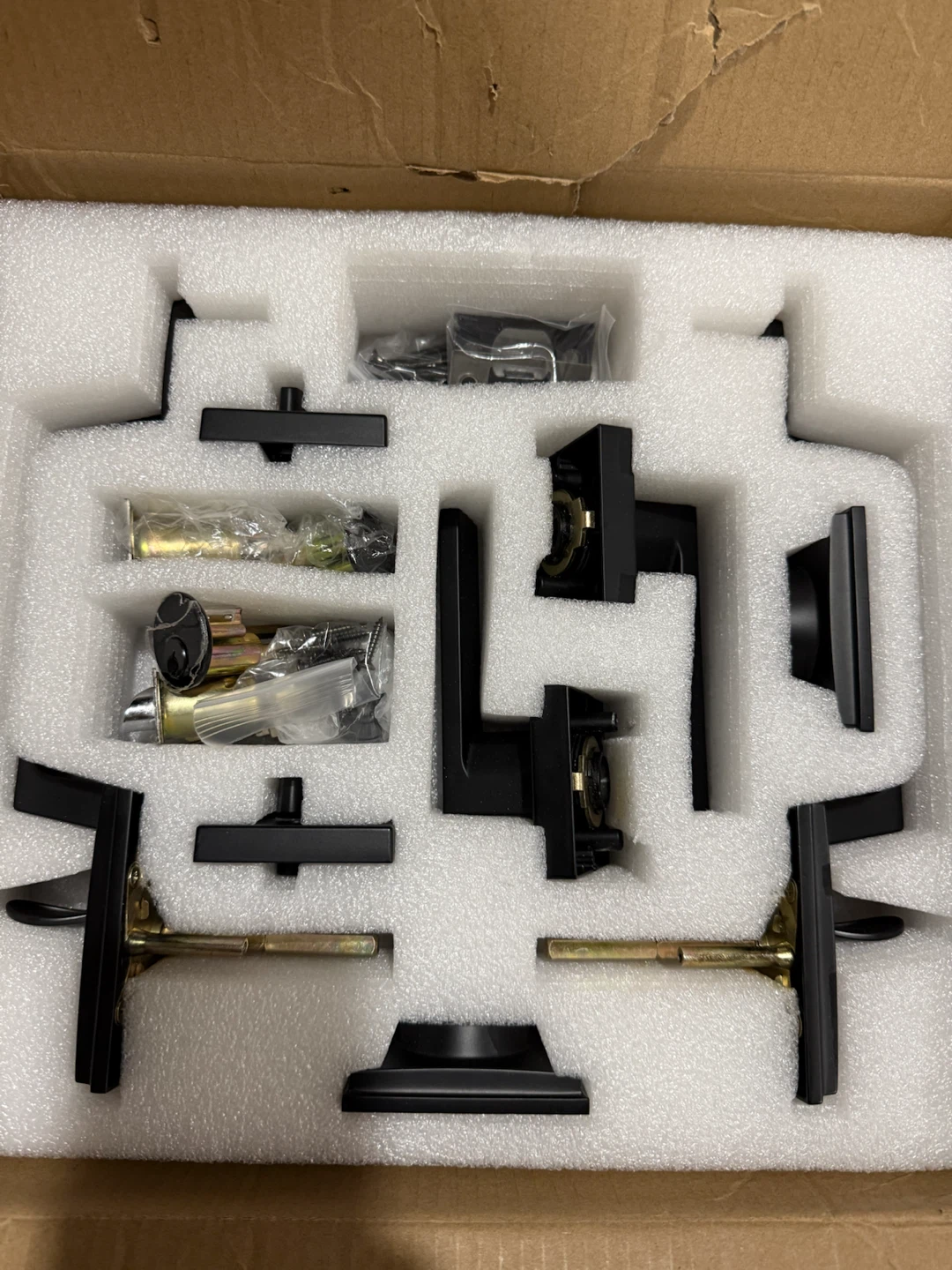 Matte Black Front Door Entry Handle Set - photo 5
