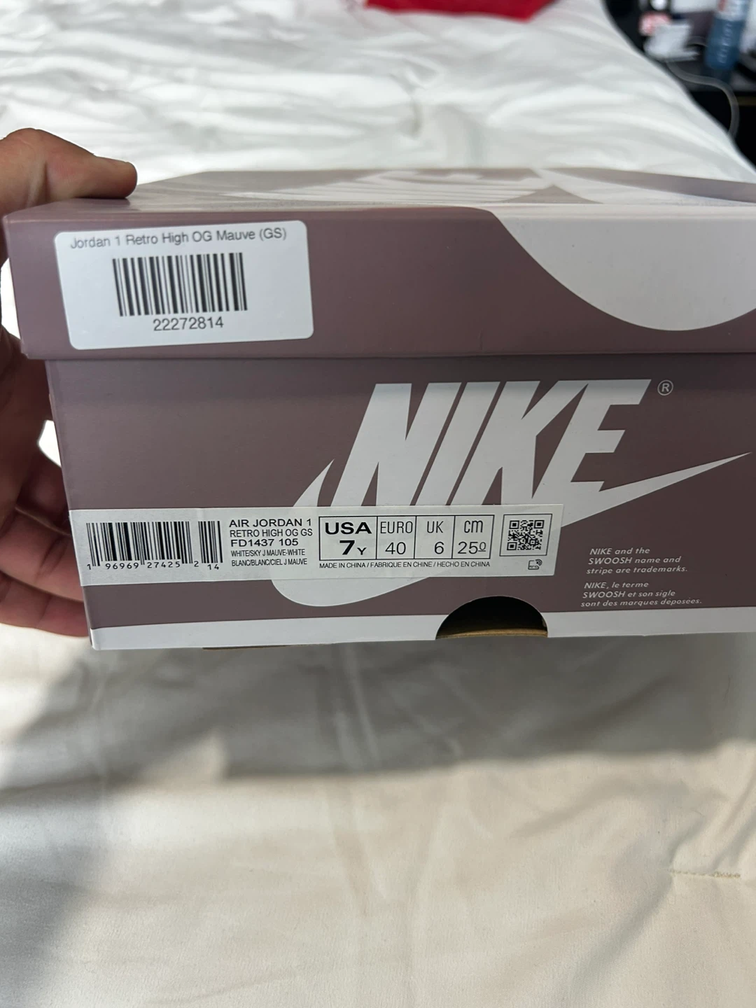 Nike Air Jordan 1 Retro High OG Mauve - photo 3