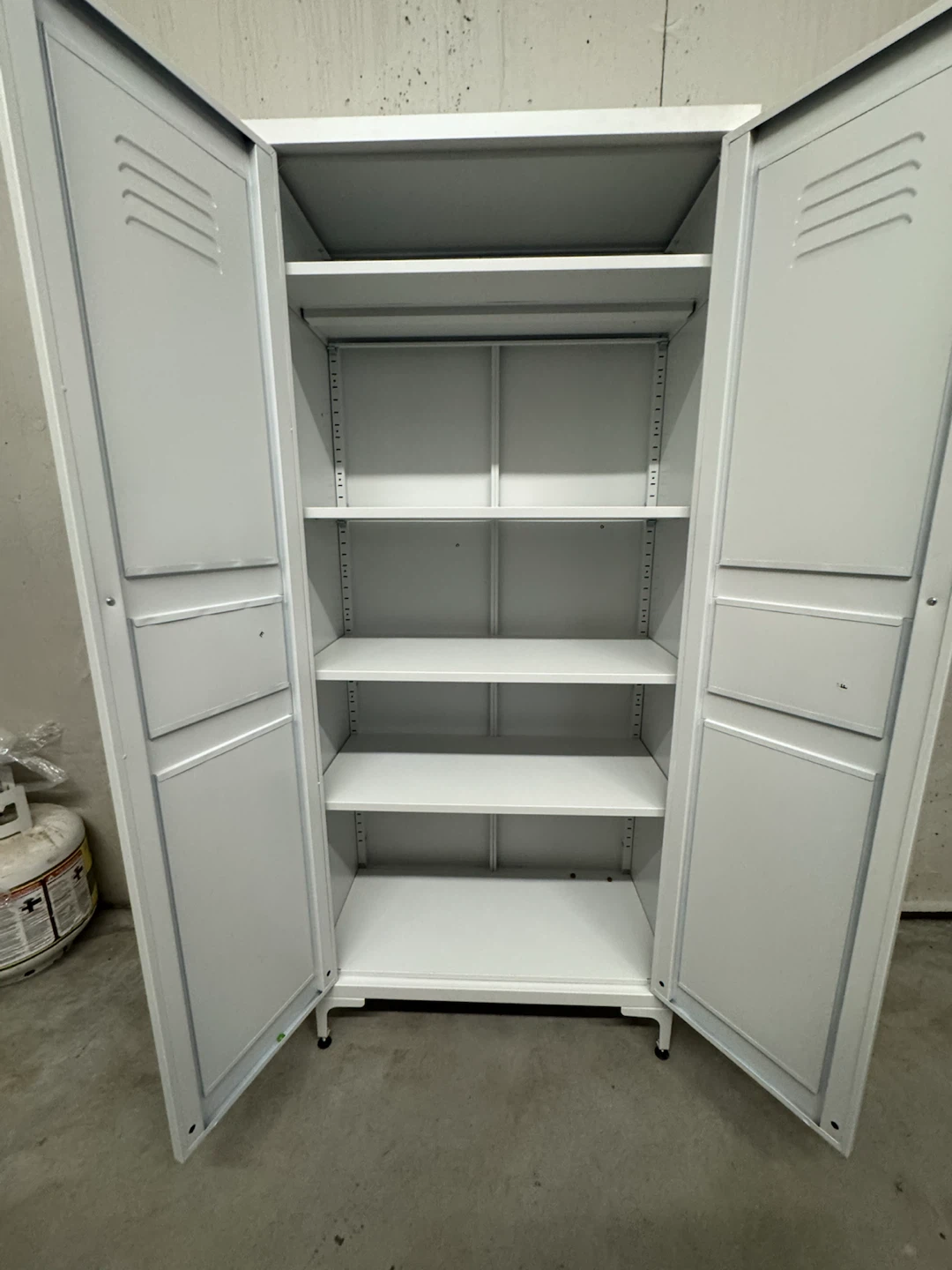 White Metal Storage Cabinet - photo 4