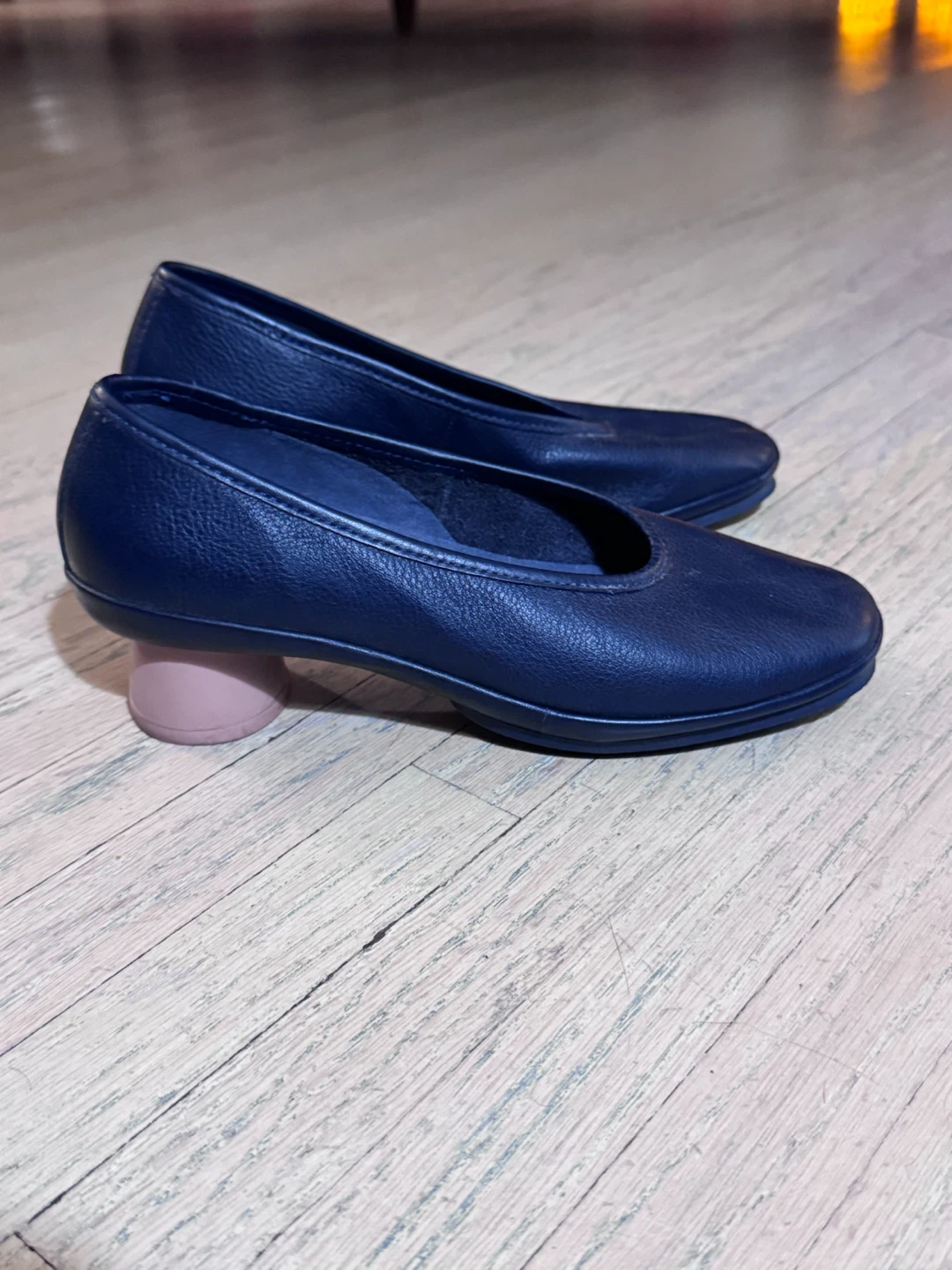 Camper Peu Pista Navy Leather Heels - photo 2