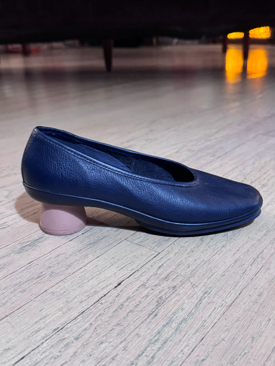Camper Peu Pista Navy Leather Heels - photo 3