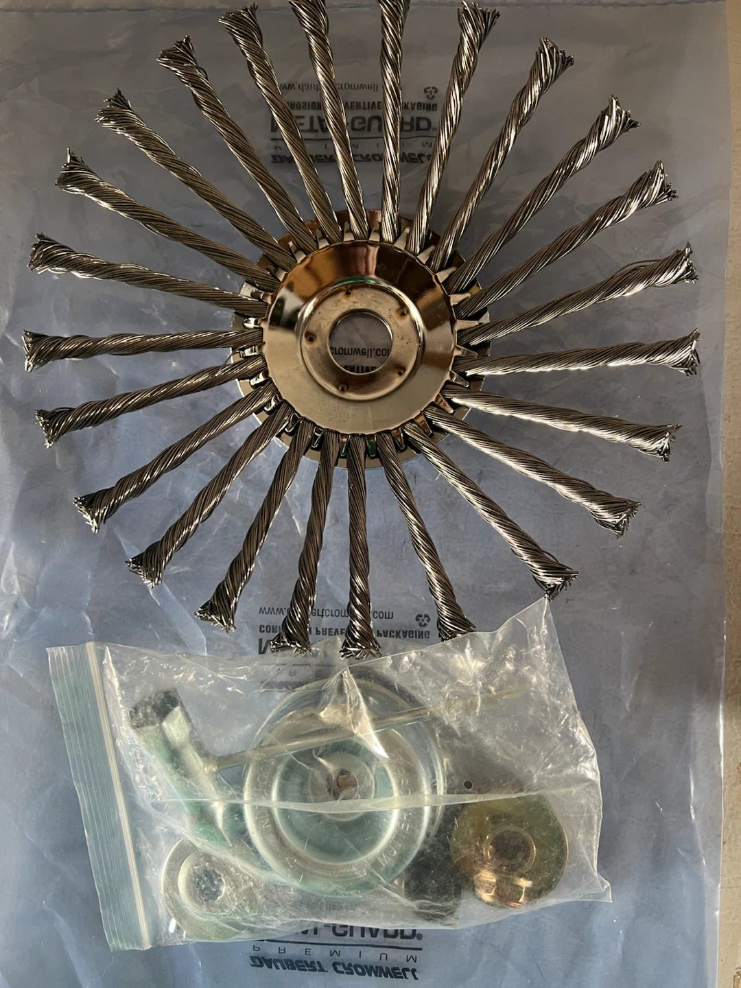 10 Inch Twisted Wire Derusting Weeding Wheel - photo 5