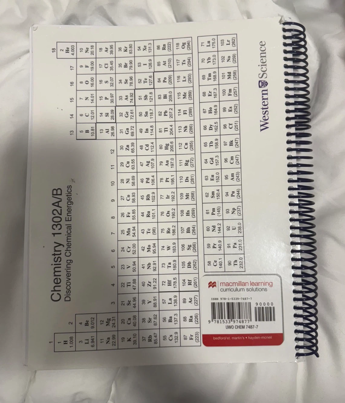 Western Science Chemistry 1301A/1302A/B Course Workbooks - photo 3