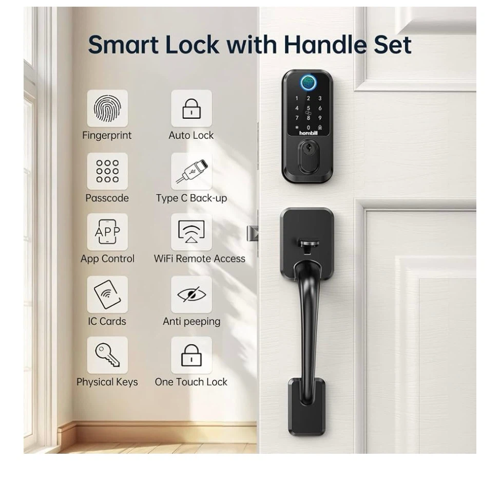 hornbill Smart Wi-Fi Lock Handle Set M3-BF