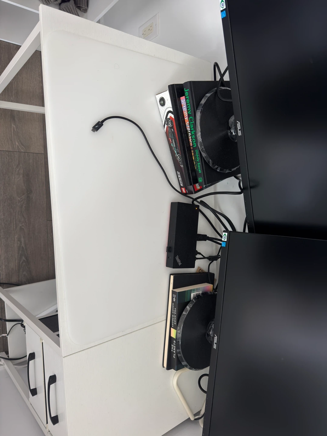 White Computer Desk with Two Drawers - photo 4