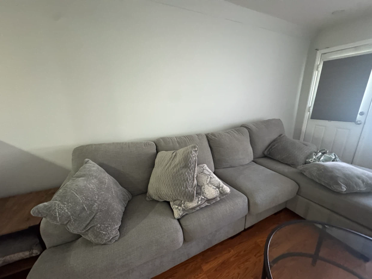 IKEA Large Gray Sectional Sofa Couch with Chaise
