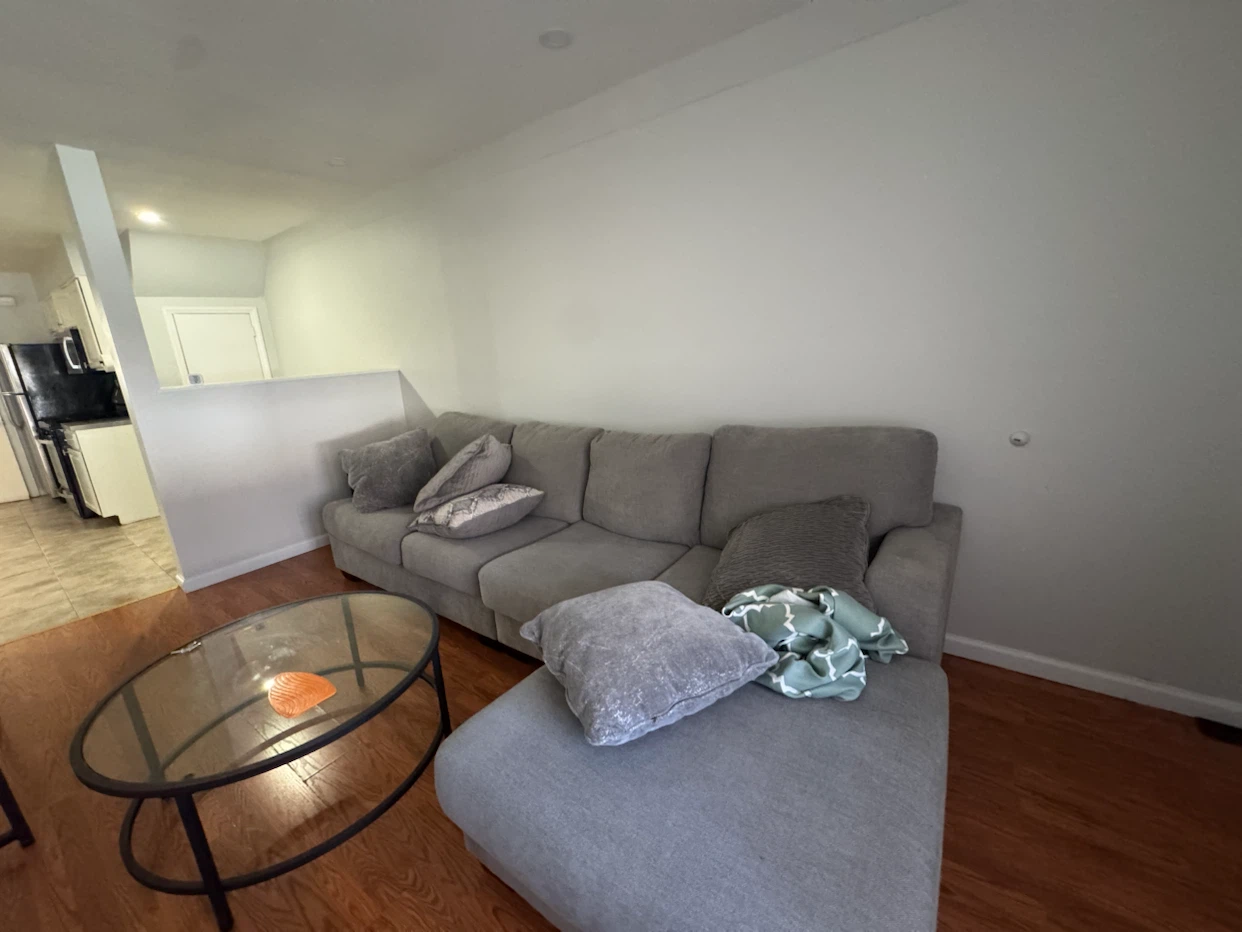 IKEA Large Gray Sectional Sofa Couch with Chaise - photo 2