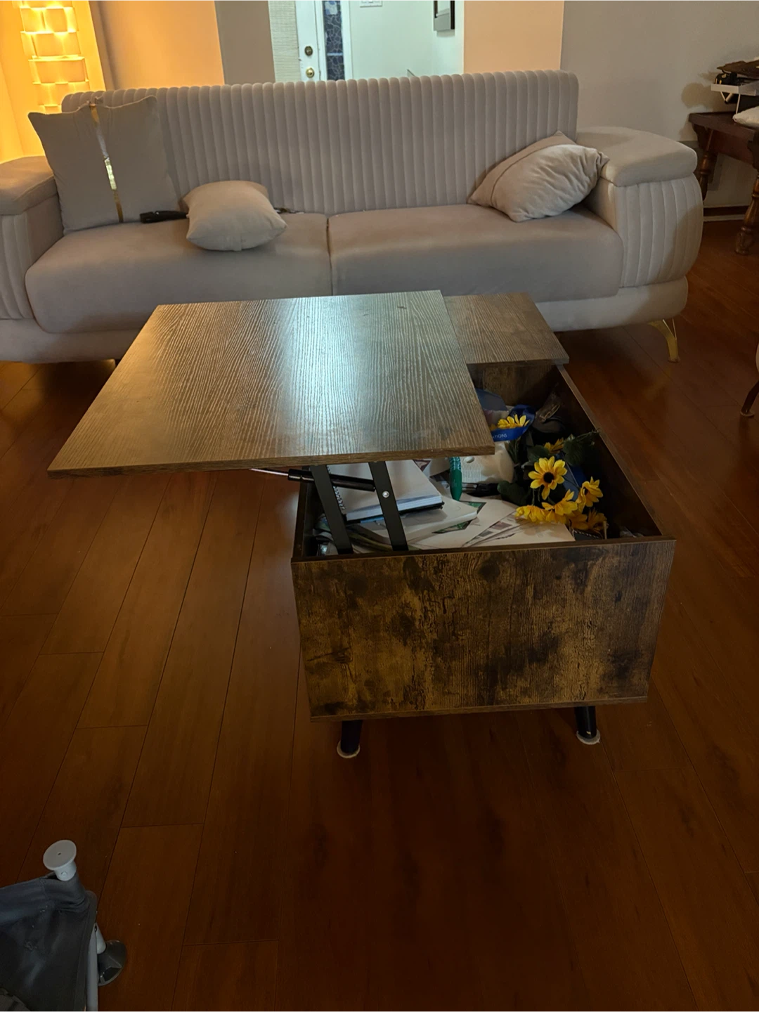 Rustic Coffee Table with Storage - photo 2