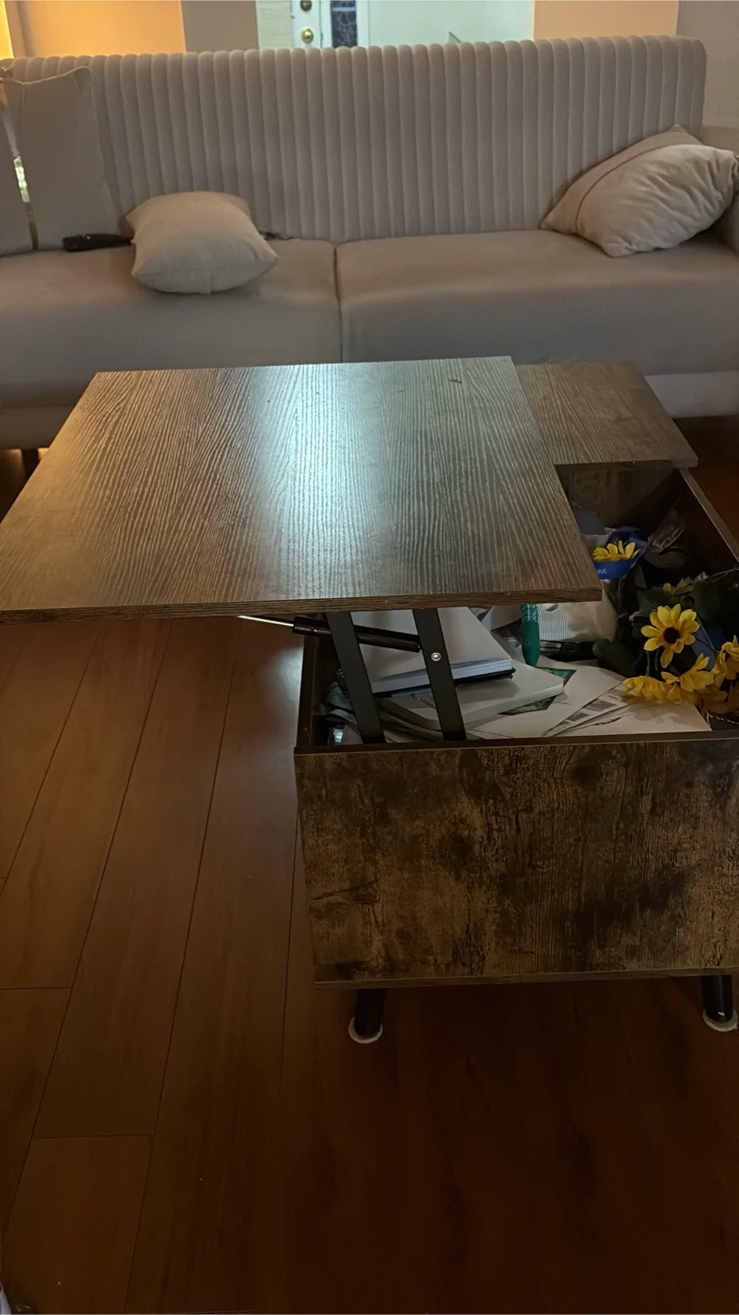 Rustic Coffee Table with Storage - photo 3
