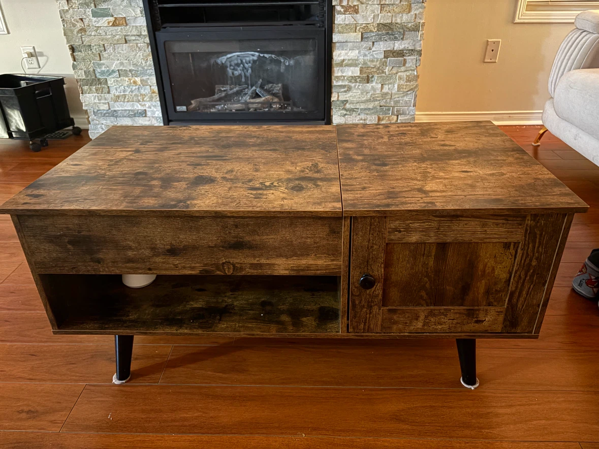 Rustic Coffee Table with Storage - photo 4