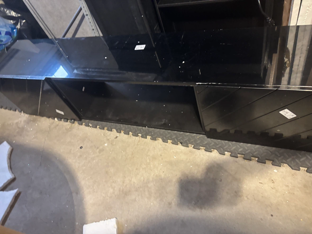 Modern Black Gloss TV Stand Console - photo 3