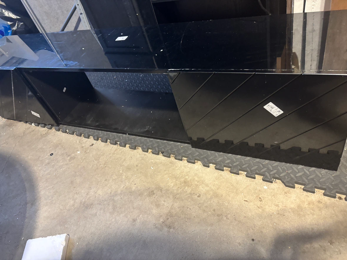 Modern Black Gloss TV Stand Console - photo 4