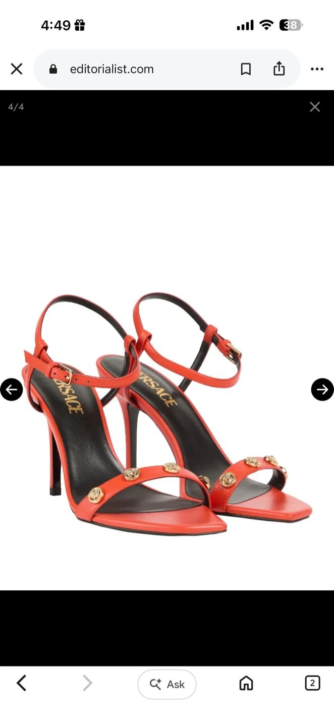 Versace Medusa Studded Heeled Sandals
