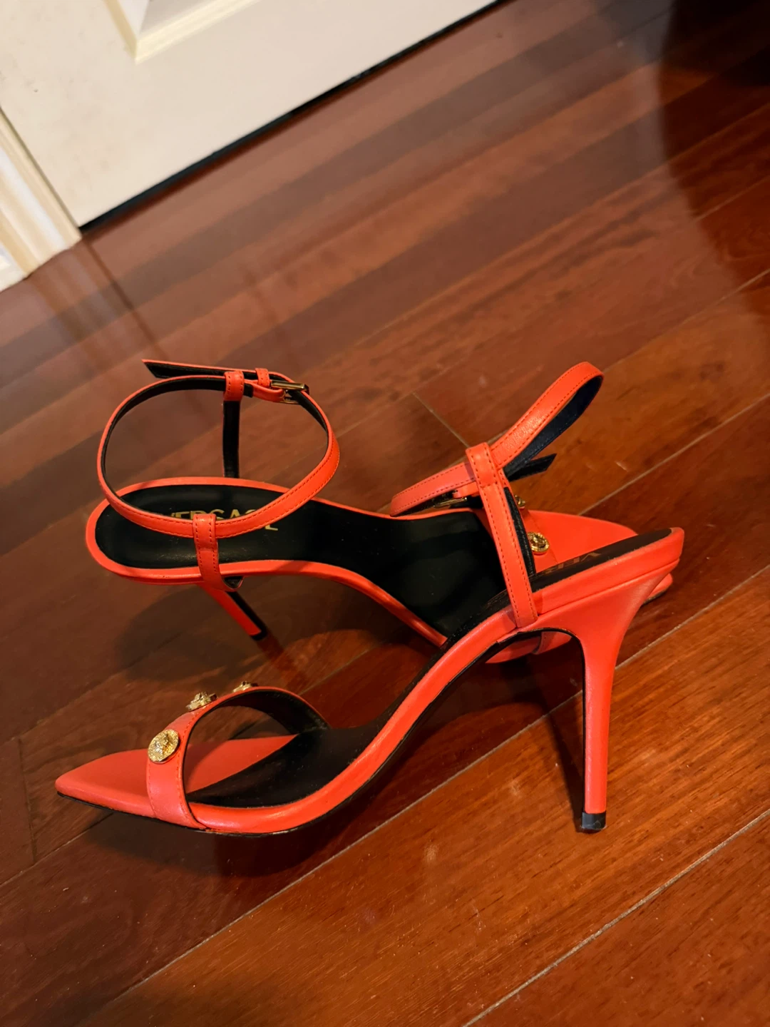 Versace Medusa Studded Heeled Sandals - photo 5