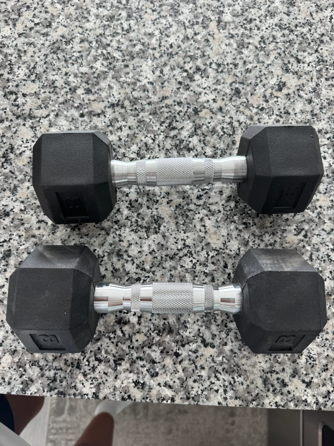 Set of 8 lb Hex Dumbbells - photo 2