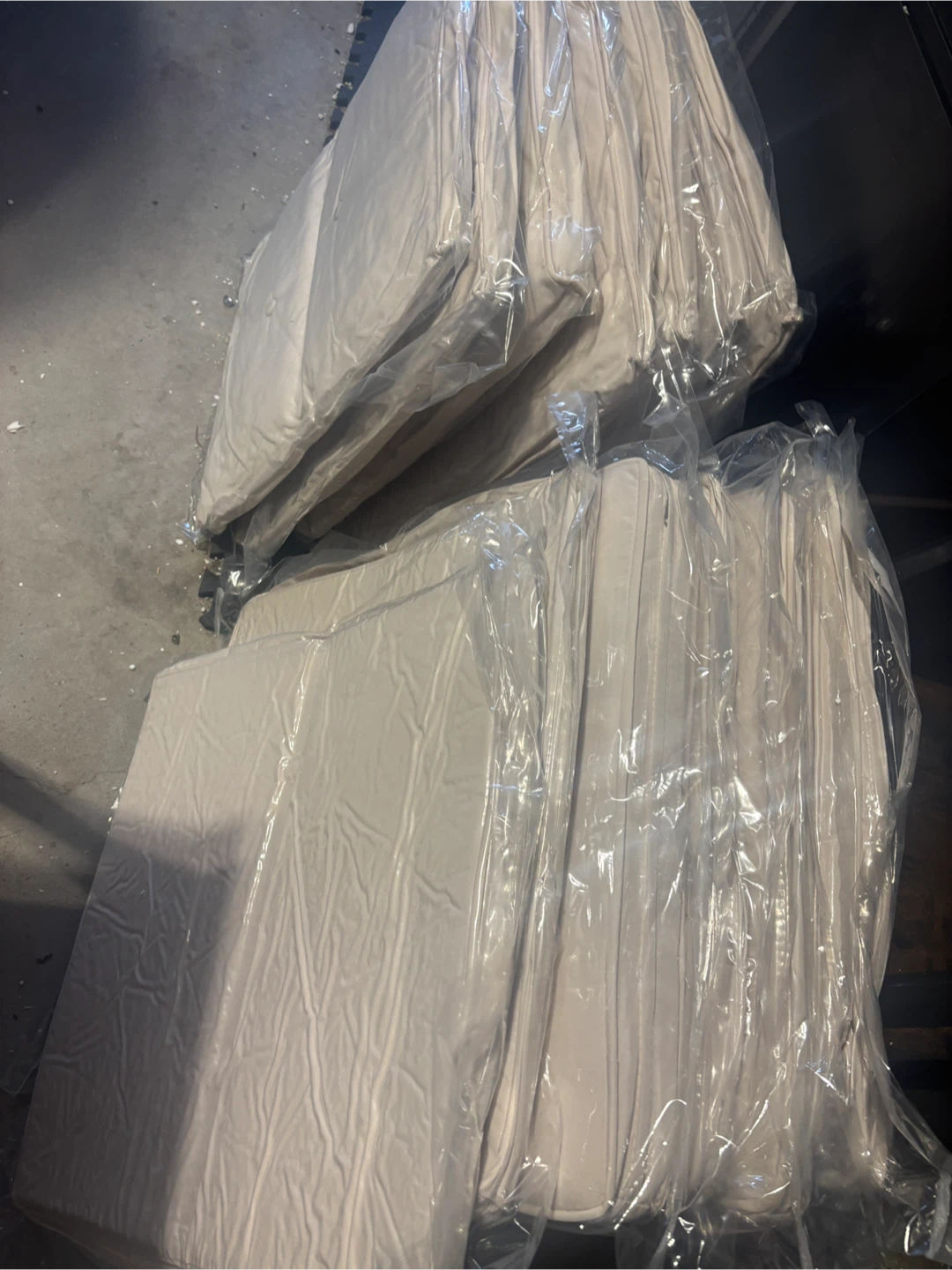 Set of off-white seat cushions- 14