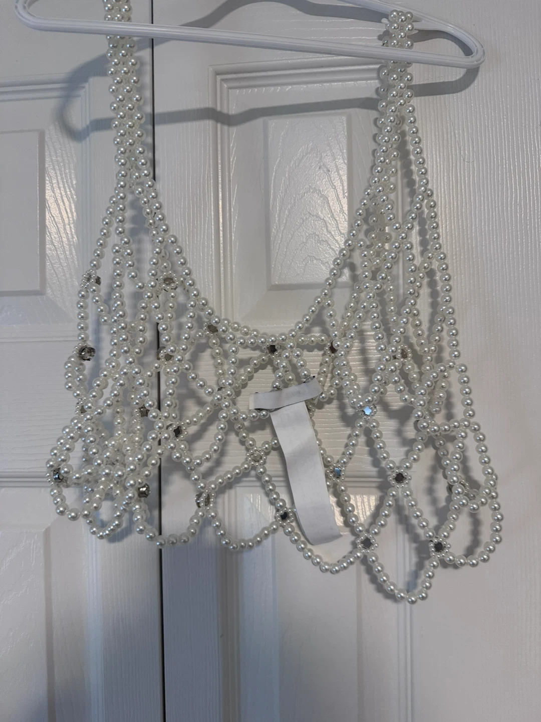 Stradivarius Pearl Beaded Overlay Top - photo 2