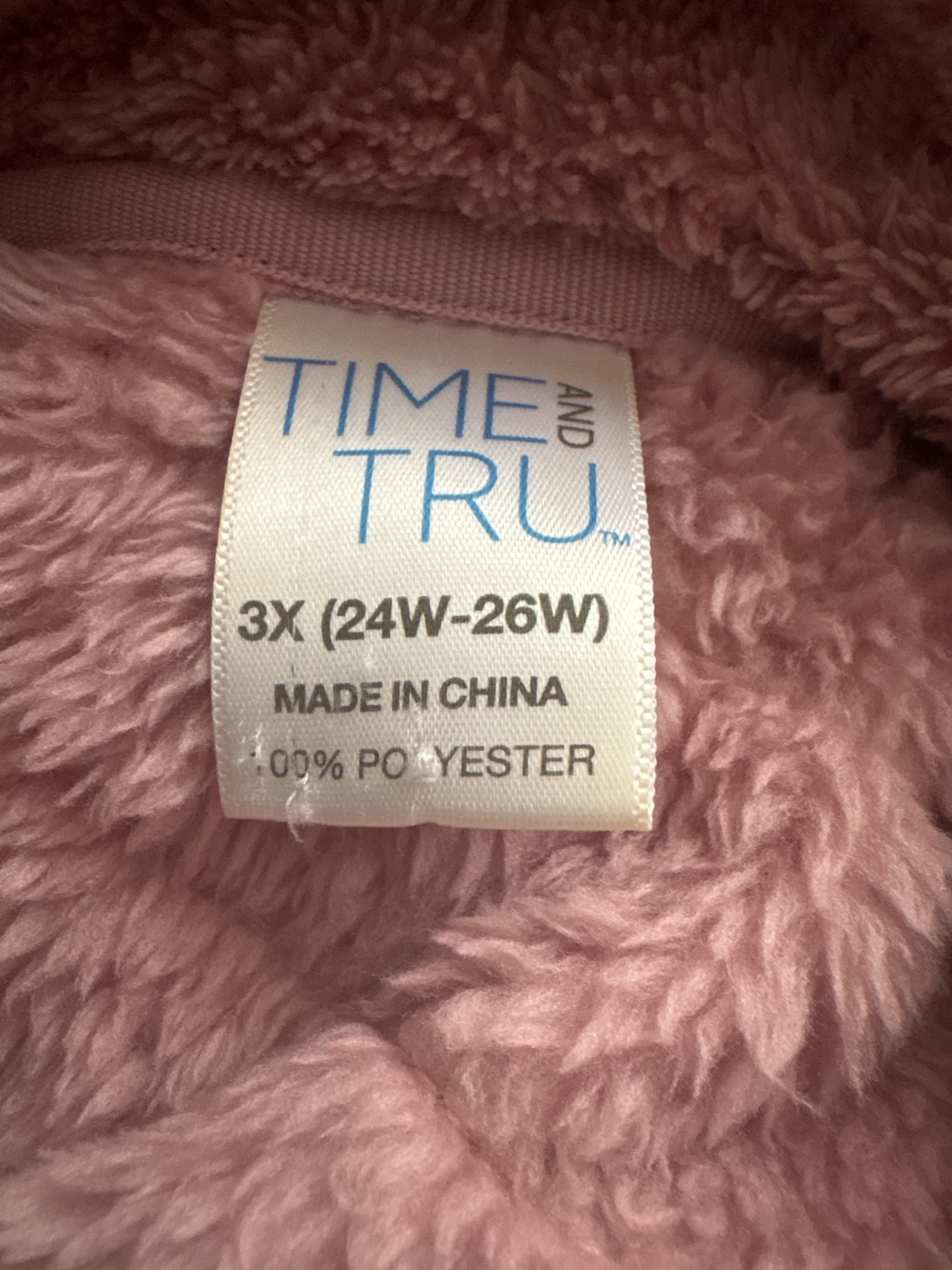 Time and Tru Pink Quilted Vest 3X