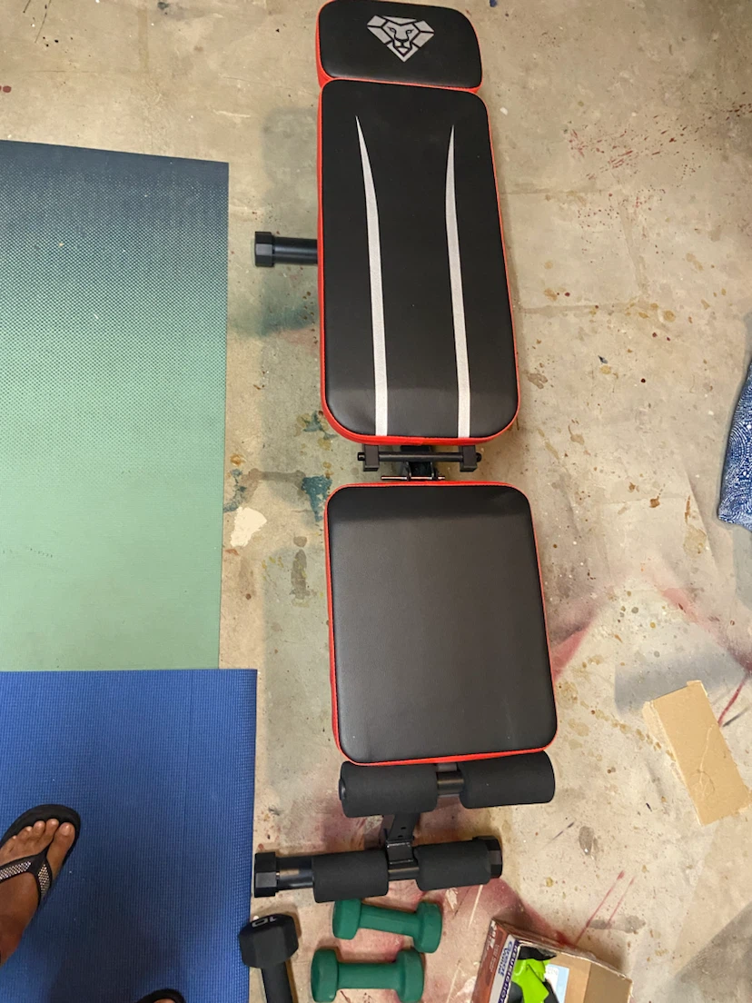 Adjustable Weight Bench with Lion Logo - photo 3