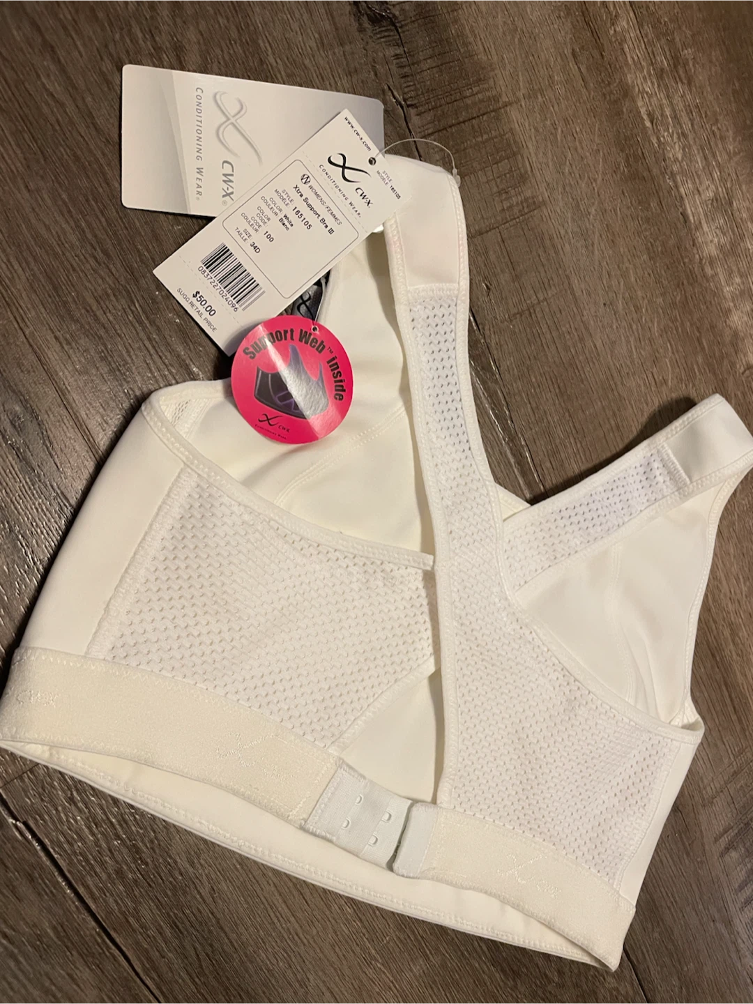 CW-X Xtra Support Bra III White 34D New - photo 3