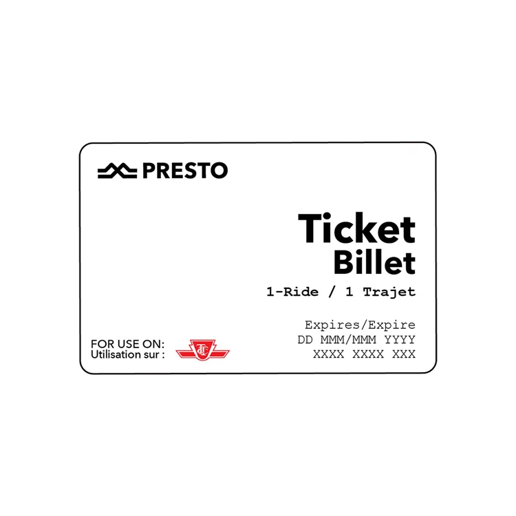 PRESTO TTC Tickets Box of 100